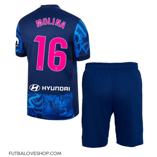 Dres Atletico Madrid Nahuel Molina #16 Tretina pre deti 2024-25 Krátky Rukáv (+ trenírky)